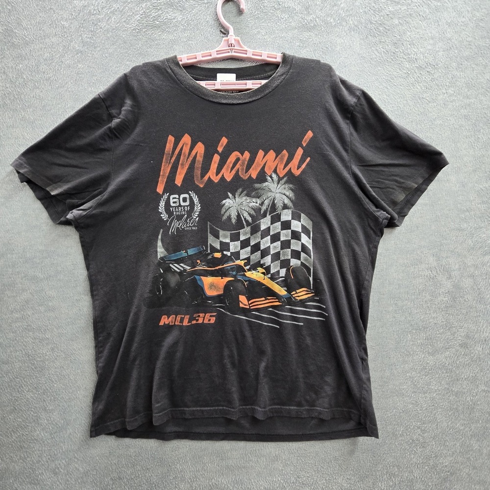 Mclaren Formula 1 Team Men Shirt XL Black Graphic Race Car Racing Miami